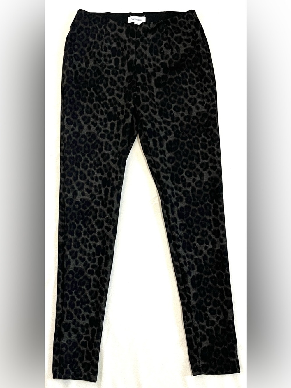 Calvin Klein Women’s Pull-On Slacks Brown & Black Leopard Print Stretch Pants 2
